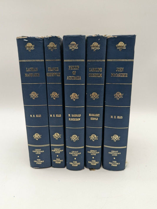 5x Great Australian Lives Hardcover vols: Chisolm, Macquarie, MacArthur, Phillip