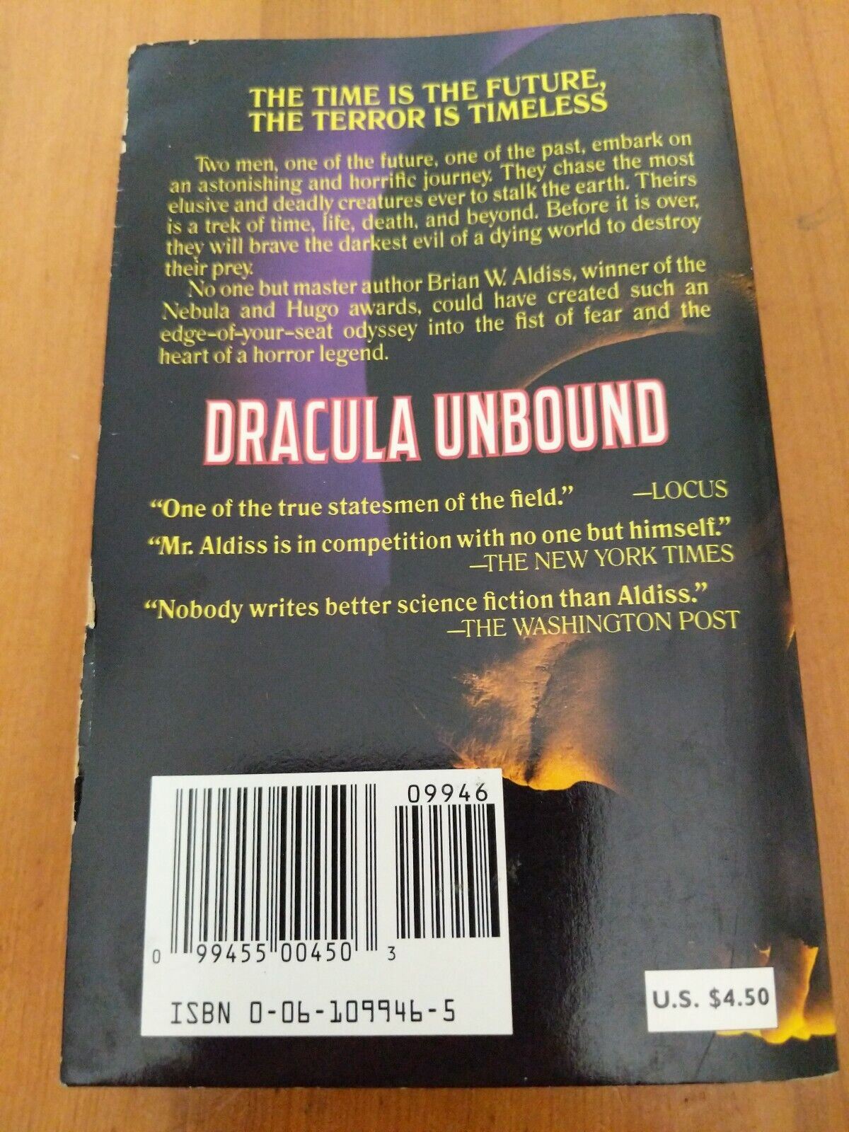 Brian W. Aldiss: Dracula Unbound, Paperback, Harper 1992 1st Edition, Fantasy