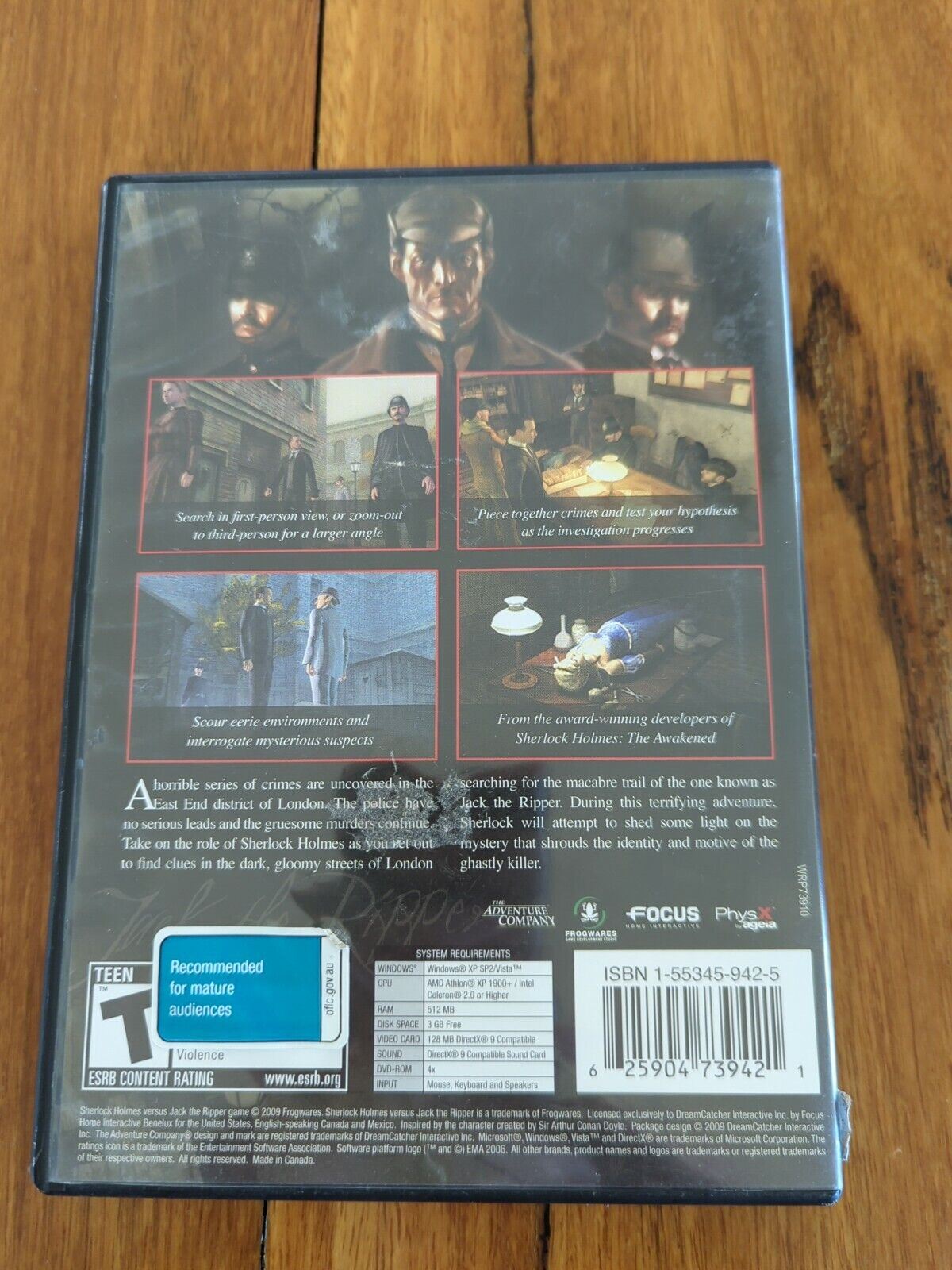 Sherlock Holmes vs. Jack the Ripper PC Game Windows XP Vista 7 8 10 versus