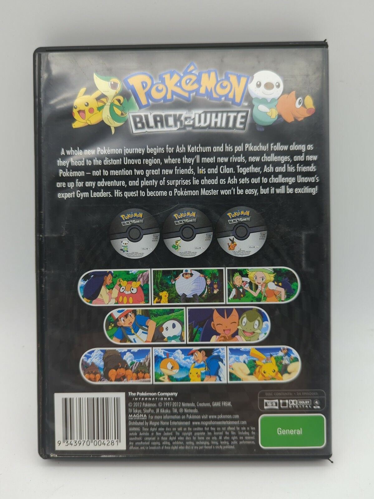 Pokemon - Black & White : Season 14 : Collection 1 (DVD, 2012, 3-Disc Set) R4
