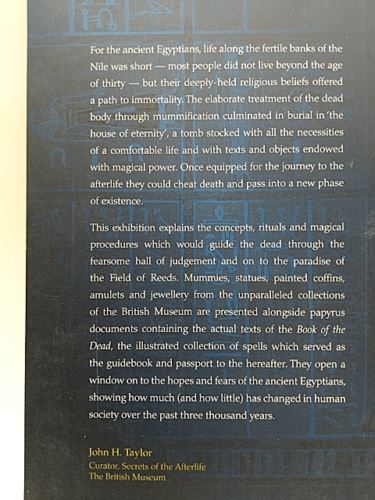 Secrets of the Afterlife: Ancient Egypt by John H Taylor (Paperback 1920843817)