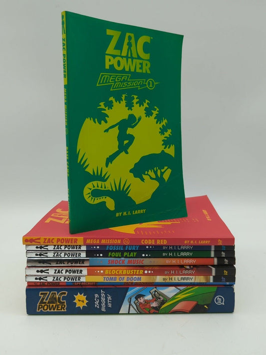 Zac Power book bundle by H.I. Larry x 12 Stories in 9 books, Mega Mission 1 & 2