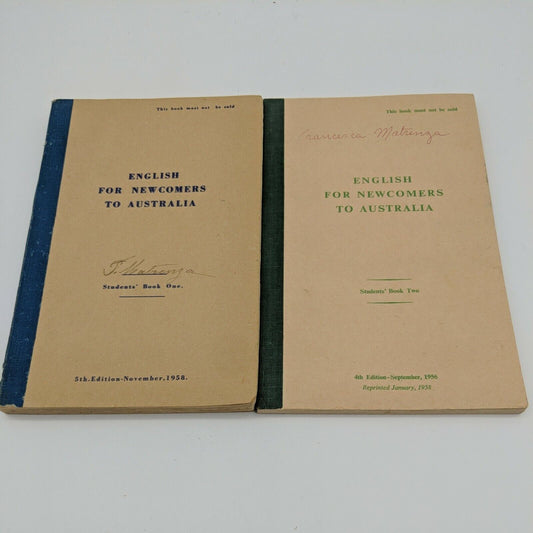 English for Newcomers to Australia, Students Book 1 & 2, 1958 Immigrant History