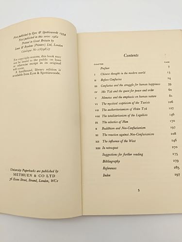 Chinese Thought from Confucius to Mao Tse-tung, Herrlee Glessner Creel 1964
