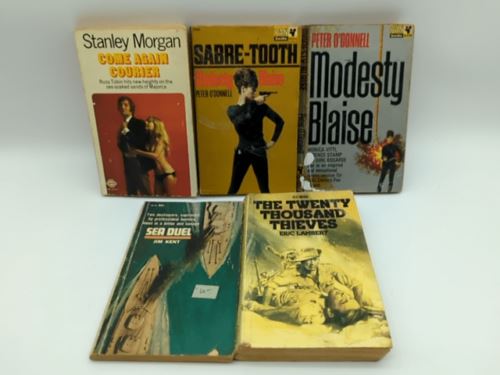 5x Vintage Paperbacks: Peter O'Donnell Stanley Morgan Jim Kent Eric Lambert