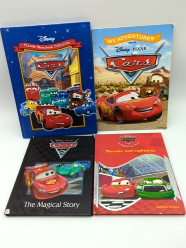 4x Cars Boys Book Bundle Thunder and Lightning Walt Disney (Hardcover) 2